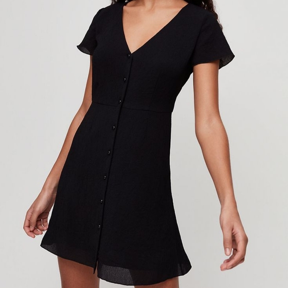 NWT Aritzia Wilfred Nazaire Dress in Black White Print Size 2 - Picture 7 of 8